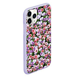 Чехол iPhone 11 Pro матовый Чудесные фиалки, цвет: 3D-светло-сиреневый — фото 2