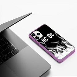 Чехол iPhone 11 Pro матовый ACDC Fire, цвет: 3D-фиолетовый — фото 2