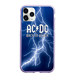 Чехол iPhone 11 Pro матовый ACDC гроза с молнией