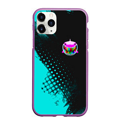 Чехол iPhone 11 Pro матовый 6IX9INE Текстура, цвет: 3D-фиолетовый