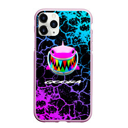 Чехол iPhone 11 Pro матовый 6IX9INE: ТРЕЩИНЫ, цвет: 3D-розовый