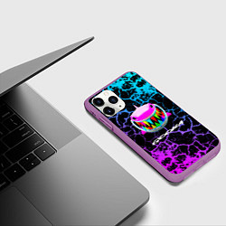 Чехол iPhone 11 Pro матовый 6IX9INE: ТРЕЩИНЫ, цвет: 3D-фиолетовый — фото 2