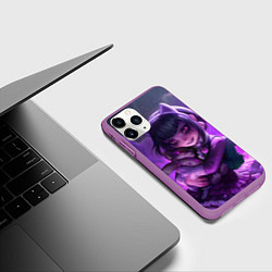 Чехол iPhone 11 Pro матовый Goth Annie League Of Legends, цвет: 3D-фиолетовый — фото 2