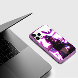 Чехол iPhone 11 Pro матовый Arcane League Of Legends JINX NEON, цвет: 3D-фиолетовый — фото 2