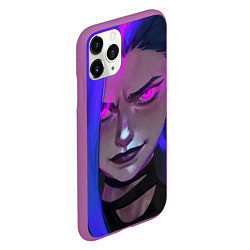 Чехол iPhone 11 Pro матовый League Of Legends Arcane ДЖИНКС Jinx Powder, цвет: 3D-фиолетовый — фото 2
