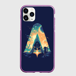 Чехол iPhone 11 Pro матовый Astroneer, цвет: 3D-фиолетовый