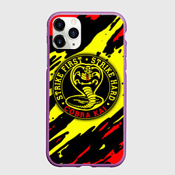 Чехол iPhone 11 Pro матовый Кобра Кай Kobra Kai, цвет: 3D-фиолетовый