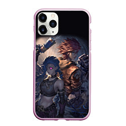 Чехол iPhone 11 Pro матовый League Of Legends Джинкс и Вай