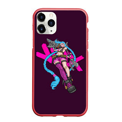 Чехол iPhone 11 Pro матовый Джинкс - League Of Legends Jinx