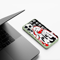Чехол iPhone 11 Pro матовый ZERO TWO с чупачупсом на Иероглифах Любимый во фра, цвет: 3D-салатовый — фото 2