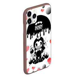 Чехол iPhone 11 Pro матовый BOMB LOVE BENDY AND THE INK MACHINE, цвет: 3D-коричневый — фото 2