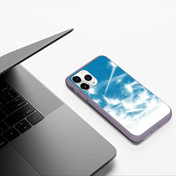 Чехол iPhone 11 Pro матовый Коллекция Зимняя сказка Снег Абстракция S-4, цвет: 3D-серый — фото 2