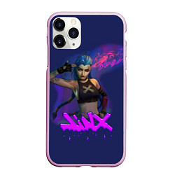 Чехол iPhone 11 Pro матовый League Of Legends Arcane JINX BOOM, цвет: 3D-розовый