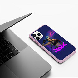 Чехол iPhone 11 Pro матовый League Of Legends Arcane JINX BOOM, цвет: 3D-розовый — фото 2