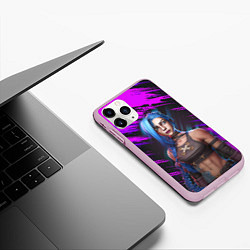 Чехол iPhone 11 Pro матовый League Of Legends Arcane ДЖИНКС МИЛАШКА, цвет: 3D-розовый — фото 2