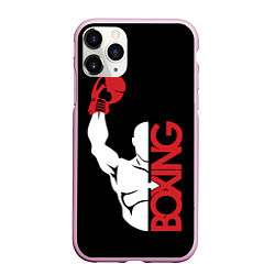 Чехол iPhone 11 Pro матовый Бокс Boxing, цвет: 3D-розовый
