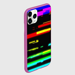 Чехол iPhone 11 Pro матовый Color fashion glitch, цвет: 3D-фиолетовый — фото 2