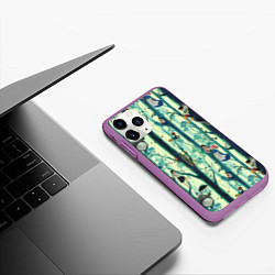 Чехол iPhone 11 Pro матовый Ghibli All, цвет: 3D-фиолетовый — фото 2