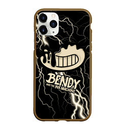 Чехол iPhone 11 Pro матовый Bendy and the Ink Machine МОЛНИЯ, цвет: 3D-коричневый