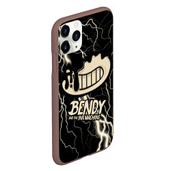 Чехол iPhone 11 Pro матовый Bendy and the Ink Machine МОЛНИЯ, цвет: 3D-коричневый — фото 2