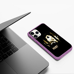 Чехол iPhone 11 Pro матовый Bendy And The Ink Machine подтеки, цвет: 3D-фиолетовый — фото 2