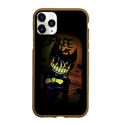 Чехол iPhone 11 Pro матовый Бенди Bendy And The Ink Machine, цвет: 3D-коричневый