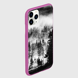 Чехол iPhone 11 Pro матовый ТУМАННЫЙ ЛЕС - ТЕМНЫЙ ЛЕС, цвет: 3D-фиолетовый — фото 2