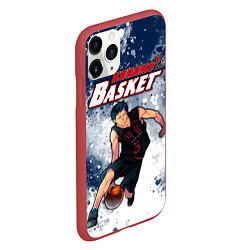 Чехол iPhone 11 Pro матовый Kuroko no Basuke, Aomine Daiki Дайки Аомине, цвет: 3D-красный — фото 2