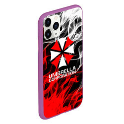 Чехол iPhone 11 Pro матовый Umbrella Corporation Fire, цвет: 3D-фиолетовый — фото 2