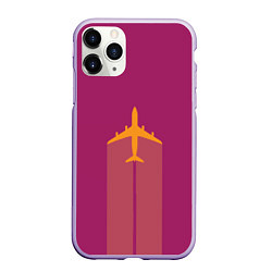 Чехол iPhone 11 Pro матовый В Пурпурном Небе, цвет: 3D-светло-сиреневый