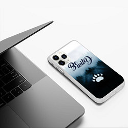 Чехол iPhone 11 Pro матовый Be wild - лес, цвет: 3D-белый — фото 2