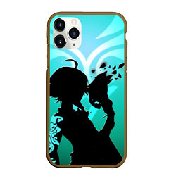 Чехол iPhone 11 Pro матовый СЯО ГЕНШИН XIAO, цвет: 3D-коричневый