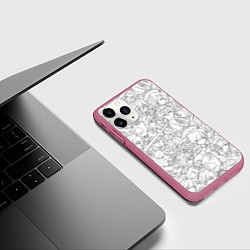 Чехол iPhone 11 Pro матовый ПЕРСОНАЖИ МАНГА ГЕНШИН ИМПАКТ, цвет: 3D-малиновый — фото 2
