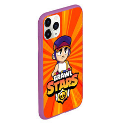 Чехол iPhone 11 Pro матовый ФЭНГ БРАВЛ СТАРС FANG BRAWL STARS, цвет: 3D-фиолетовый — фото 2