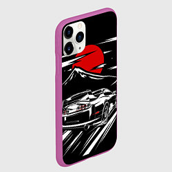 Чехол iPhone 11 Pro матовый TOYOTA SUPRA Под Луной, цвет: 3D-фиолетовый — фото 2