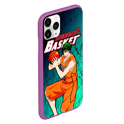 Чехол iPhone 11 Pro матовый Kuroko no Basuke, Midorima Shintaro Шинтаро Мидори, цвет: 3D-фиолетовый — фото 2