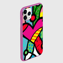 Чехол iPhone 11 Pro матовый Ромеро Бритто Арт, цвет: 3D-фиолетовый — фото 2