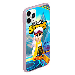 Чехол iPhone 11 Pro матовый ФЭНГ BRAWL STARS SPACE, цвет: 3D-розовый — фото 2