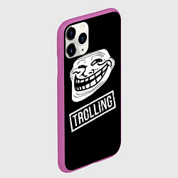 Чехол iPhone 11 Pro матовый Интернет Тролль, цвет: 3D-фиолетовый — фото 2