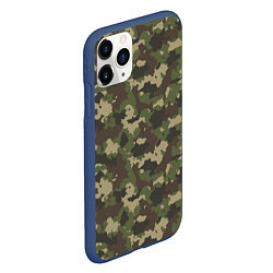 Чехол iPhone 11 Pro матовый Камуфляж для Леса, цвет: 3D-тёмно-синий — фото 2