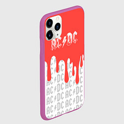 Чехол iPhone 11 Pro матовый Ac dc : rock, цвет: 3D-фиолетовый — фото 2