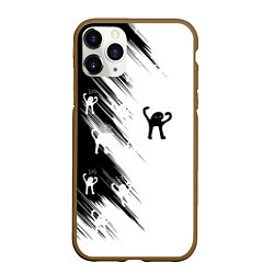 Чехол iPhone 11 Pro матовый Ъуъ съука чб, цвет: 3D-коричневый