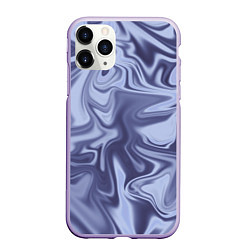 Чехол iPhone 11 Pro матовый Crystal Abstract Blue, цвет: 3D-светло-сиреневый