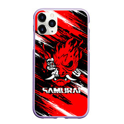 Чехол iPhone 11 Pro матовый SAMURAI CYBERPUNK 2077 КИБЕРПАНК 2077