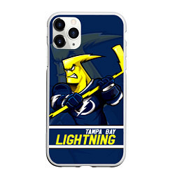 Чехол iPhone 11 Pro матовый Тампа-Бэй Лайтнинг, Tampa Bay Lightning, цвет: 3D-белый
