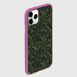 Чехол iPhone 11 Pro матовый Камуфляж с холстовой сеткой, цвет: 3D-фиолетовый — фото 2