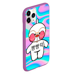Чехол iPhone 11 Pro матовый Лалафанфан корейская утка, цвет: 3D-фиолетовый — фото 2