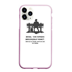 Чехол iPhone 11 Pro матовый Форест Гамп цитата, цвет: 3D-розовый
