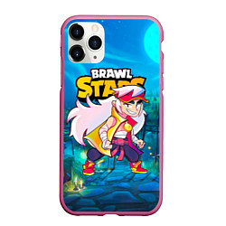 Чехол iPhone 11 Pro матовый FANG BRAWL STARS GAME, цвет: 3D-малиновый