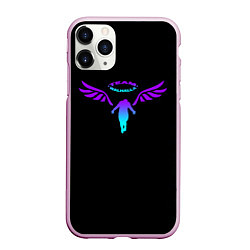 Чехол iPhone 11 Pro матовый WALHALLA TEAM NEON LOGO TOKYO REVENGERS, цвет: 3D-розовый